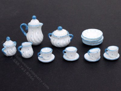 (image for) Miniature Poppies 19pc Dinner Service for Dollhouses