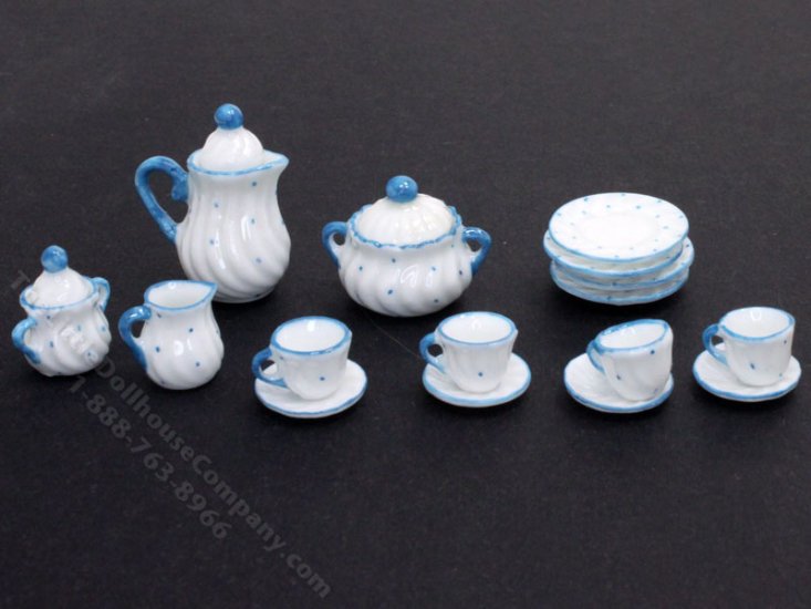 (image for) Miniature Poppies 19pc Dinner Service for Dollhouses