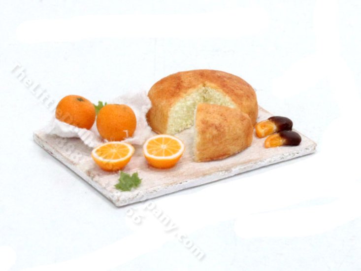 (image for) Miniature Orange Cake Board for Dollhouses
