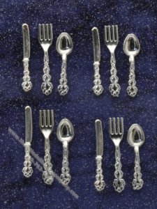 (image for) Miniature 12 Piece Silverware St Moritz Flatware Set