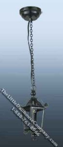 (image for) Dollhouse Scale Model Battery Operated Black Hanging Lamp