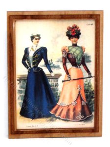 (image for) Miniature Portrait of Two Edwardian Women by a Wall