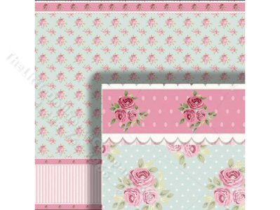 (image for) 1/2 Scale Wallpaper Wainscot for Dollhouses