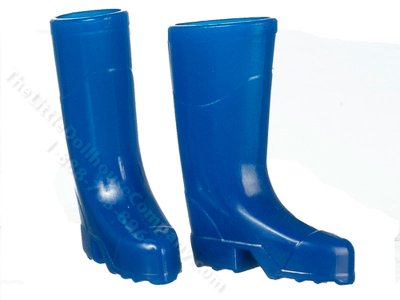 (image for) Miniature Blue Rubber Boots for Dollhouses