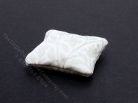 (image for) Miniature White and Grey Pattern Pillow for Dollhouses