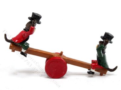(image for) Miniature Handmade Monkey Teeter Totter for Dollhouses