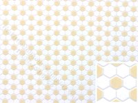 (image for) Dollhouse Scale Model White and Yellow Small Hexagon Tile Sheet