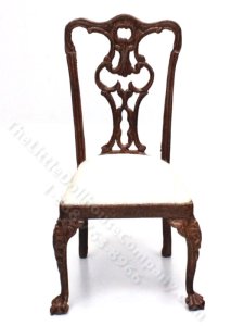 (image for) Miniature Walnut Dining Chair for Dollhouses