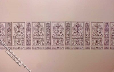 (image for) 1/2 Scale Art Panel Parchment Miniature Mural for Dollhouses