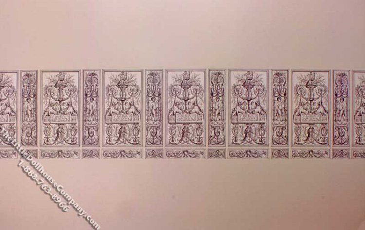 (image for) 1/2 Scale Art Panel Parchment Miniature Mural for Dollhouses