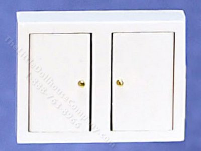 (image for) Miniature White Kitchen Cabinet Dollhouse