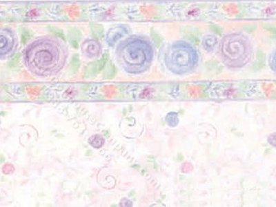(image for) Passion Flower Pattern Miniature Wallpaper for Dollhouses