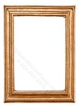 (image for) Miniature Gold Colored Rectangular Frame for Dollhouses - 4"x3"