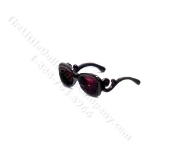 (image for) Miniature Black Fancy Sunglasses for Dollhouses
