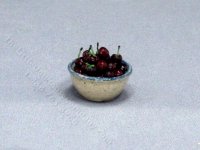 (image for) Miniature Stoneware Bowl of Cherries by Jane Graber