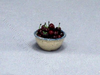 (image for) Miniature Stoneware Bowl of Cherries by Jane Graber