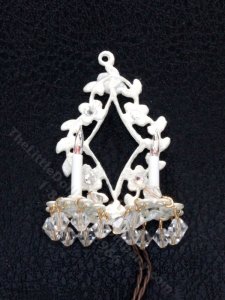 (image for) Dollhouse Scale Model Pair of 12v White Sconces
