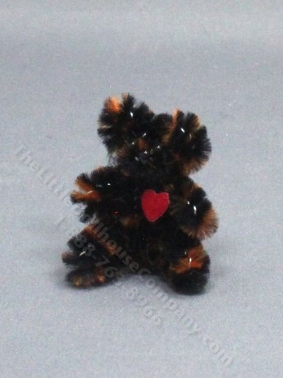 (image for) Miniature Brown and Black Striped Bear for Dollhouses