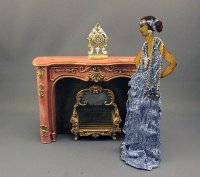 (image for) Marble Dollhouse Fireplace