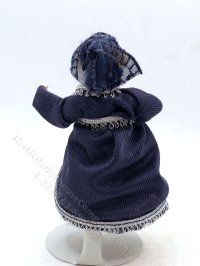 (image for) Miniature Tudor Girl in Blue and Silver 3.25" by Detta's Darling Dolls