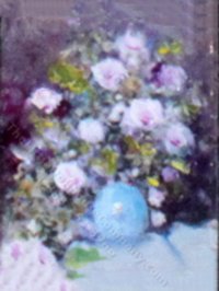 (image for) Still Life of a Vase of Flowers Painting by Larry Morganti