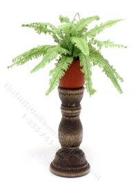 (image for) Miniature Fern on Pedestal for Dollhouses
