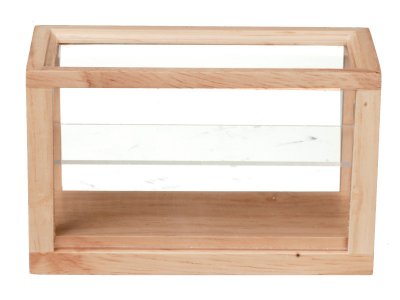 (image for) Miniature Small Oak Store Display Case for Dollhouses