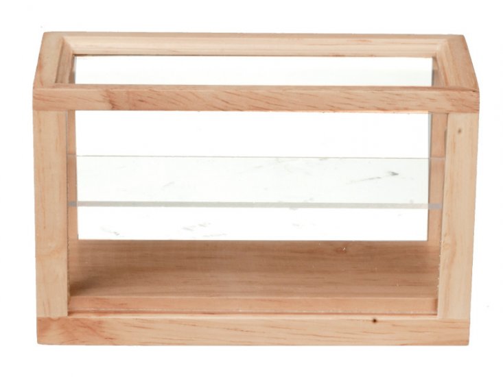 (image for) Miniature Small Oak Store Display Case for Dollhouses