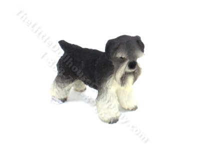 (image for) Dollhouse Scale Model Mini Schnauzer Dog