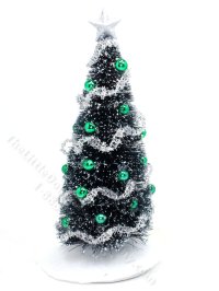 Miniature Christmas Tree w/ Green Trimmings (image for) Miniature Christmas Tree w/ Green Trimmings