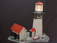 (image for) Half-Scale Lighthouse and Keeper's Cottage on Rocky Shore