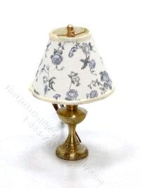 (image for) Miniature Brass Lamp with Delft Shade