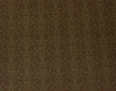 (image for) Dollhouse Scale Model Wallpaper Paisley Swirl, Red