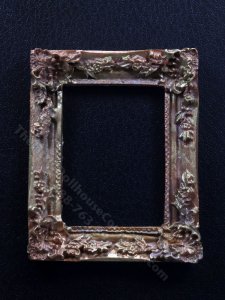 (image for) Miniature Golden Rectangular Baroque Frame