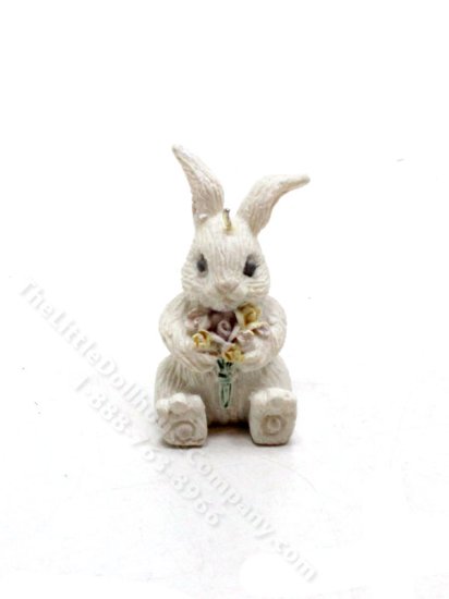 Miniature White Rabbit Figurine for Dollhouses [MJD 4218] | The Little ...