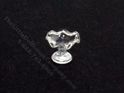 (image for) Dollhouse Scale Model Ruffle Glass Vase for Dollhouses