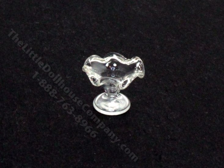(image for) Dollhouse Scale Model Ruffle Glass Vase for Dollhouses