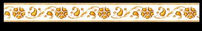(image for) Dollhouse Scale Model Wallpaper Gold Borders