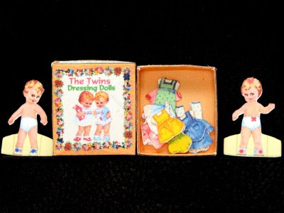 (image for) Miniature Dressable Twin Paper Dolls
