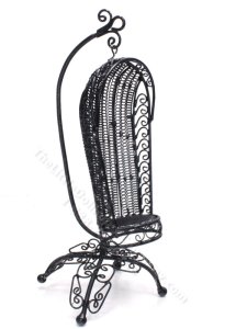 (image for) Miniature Black Wire Hanging Chair