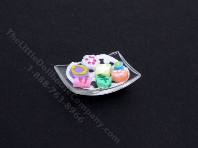 (image for) Miniature Plate of Petit Fours for Dollhouses