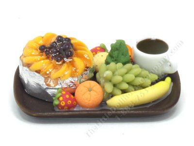 (image for) Miniature Snack Platter With Fruit and Coffee