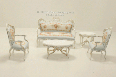 (image for) Miniature 5 Piece Living Room Set For Dollhouses
