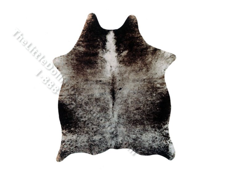 (image for) Miniature Black and White Cow Hide Rug by PRD Miniatures