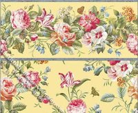 (image for) Dollhouse Scale Model Wallpaper Baroque Spring Bouquet