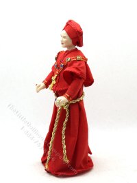 (image for) Miniature Handcrafted Vintage Cardinal Doll