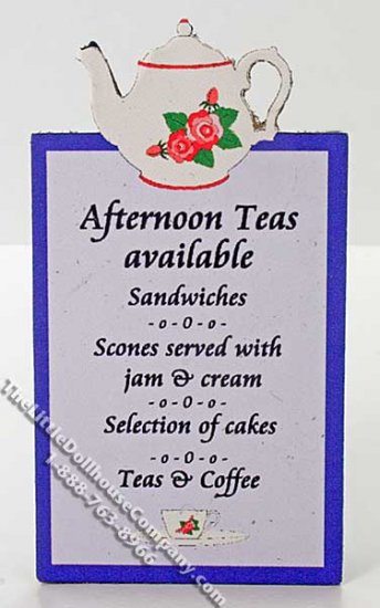 (image for) Miniature Tea Shop/Cafe Sign for Dollhouses