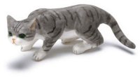 (image for) Dollhouse Scale Model Prowling Gray Cat