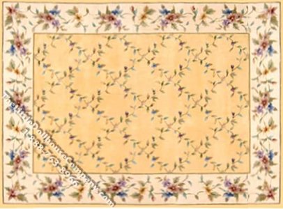 (image for) Miniature Medium Sized Floral Rug for Dollhouses