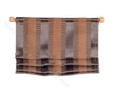 (image for) Miniature Striped Roman Shade for Dollhouses